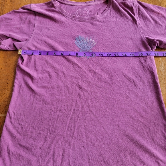 Life is Good Purple Seashell Tshirt - Size Medium - Picture 3 of 5